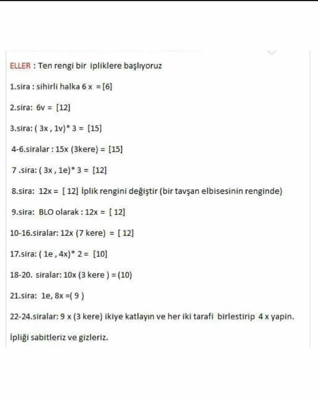 Sevimli Amigurumi Kalp Şeması