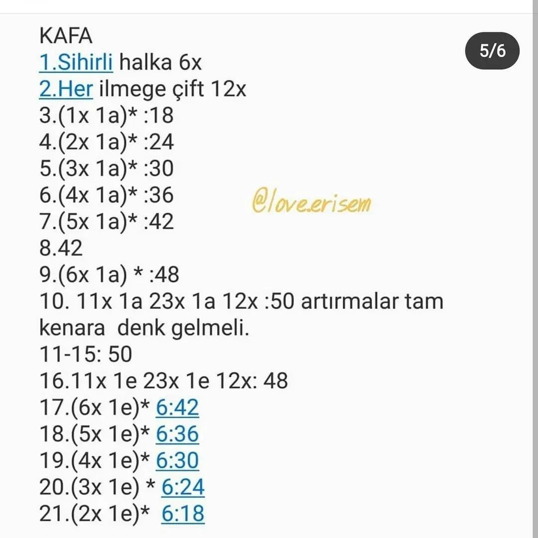 Sevimli Arı Amigurumi Tığ İşi Tarifi