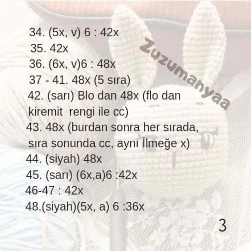 Sevimli Baykuş Bebek Örgü Şeması