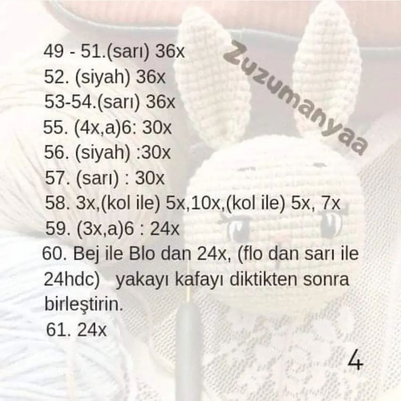 Sevimli Baykuş Bebek Örgü Şeması