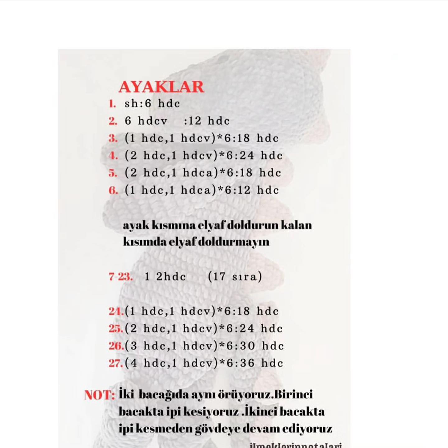 Sevimli Dino Amigurumi: Ücretsiz Tığ İşi Şeması