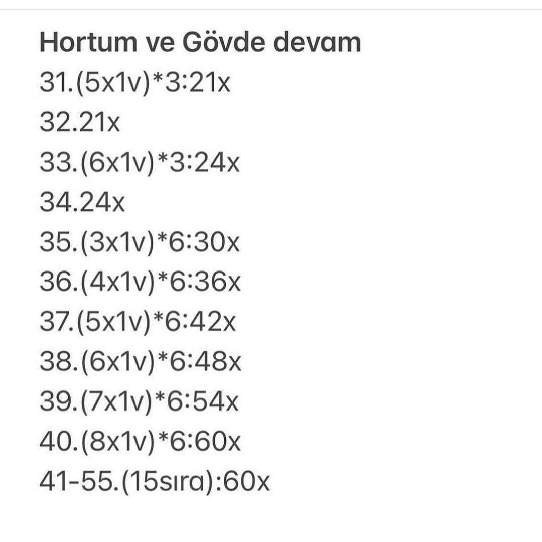 Sevimli Fil Amigurumi Yapımı:
