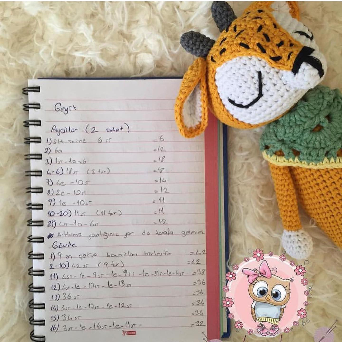 Sevimli Geyik Amigurumi Tığ İşi Tarifi