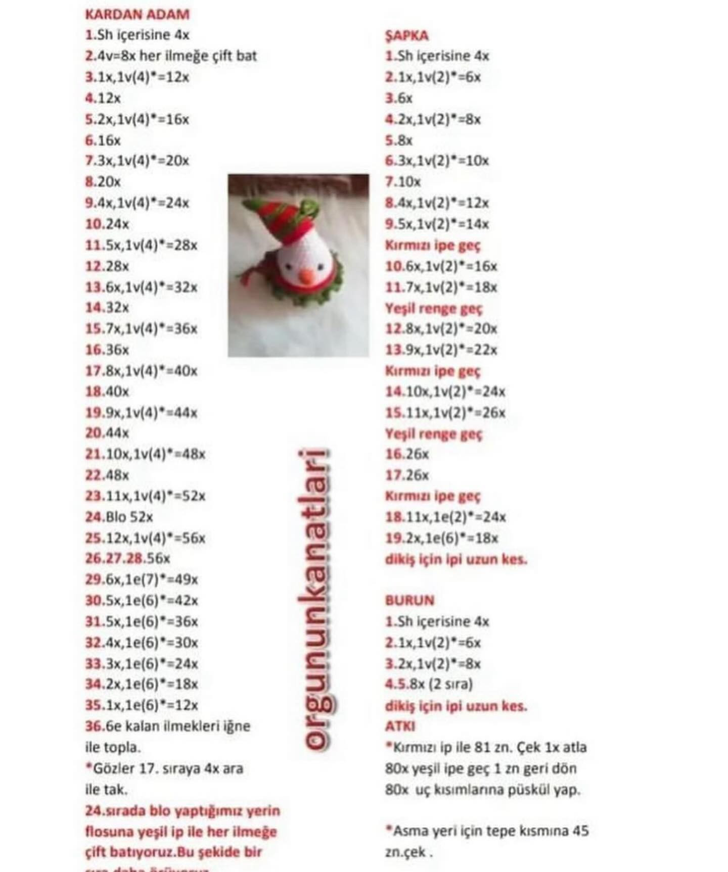 Sevimli Noel Ağacı Süsleri Tığ İşi Şeması