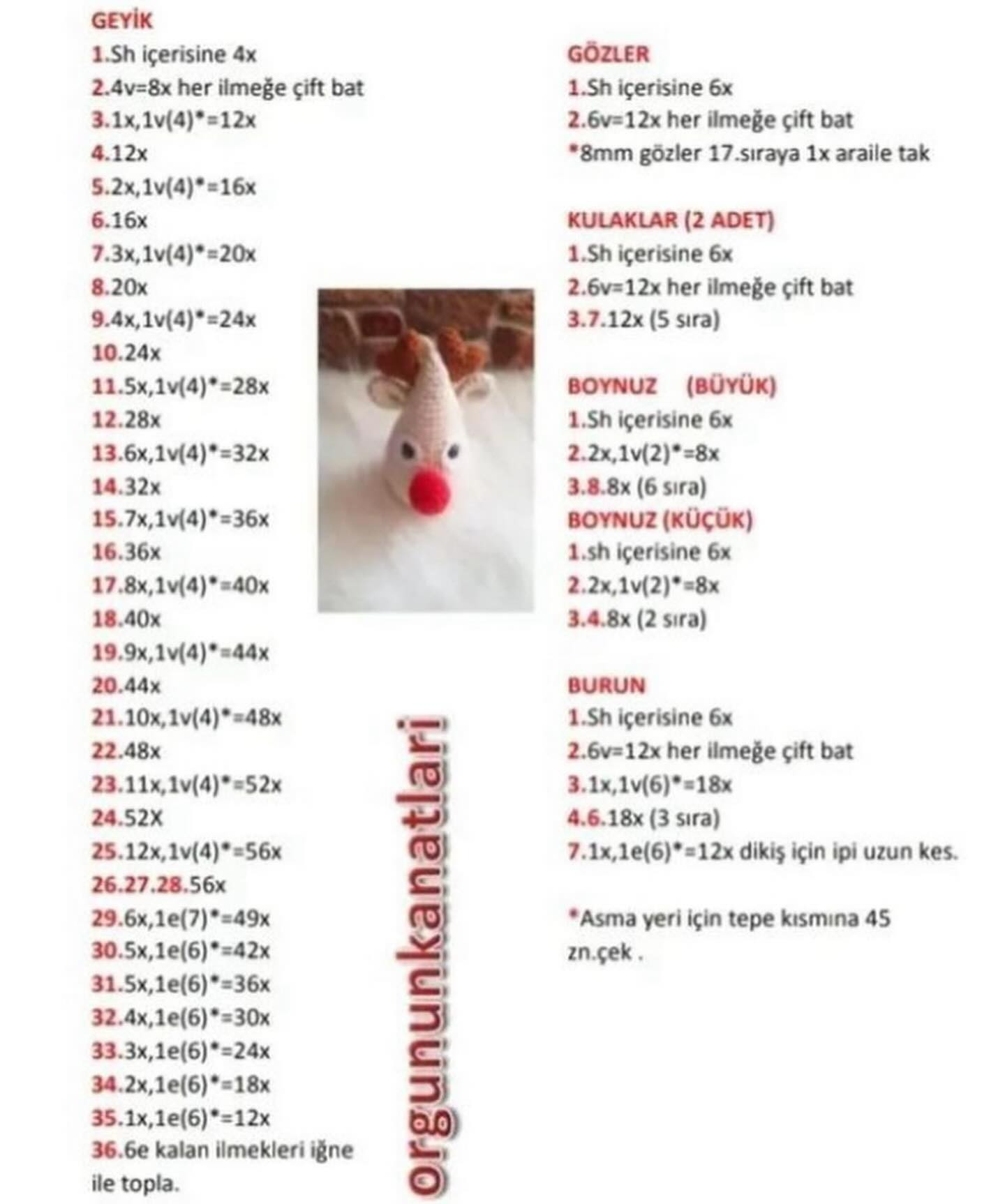 Sevimli Noel Ağacı Süsleri Tığ İşi Şeması