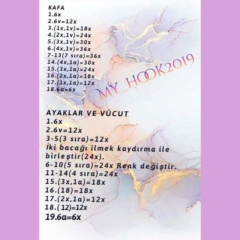 Sevimli Örgü Tavşan Şeması