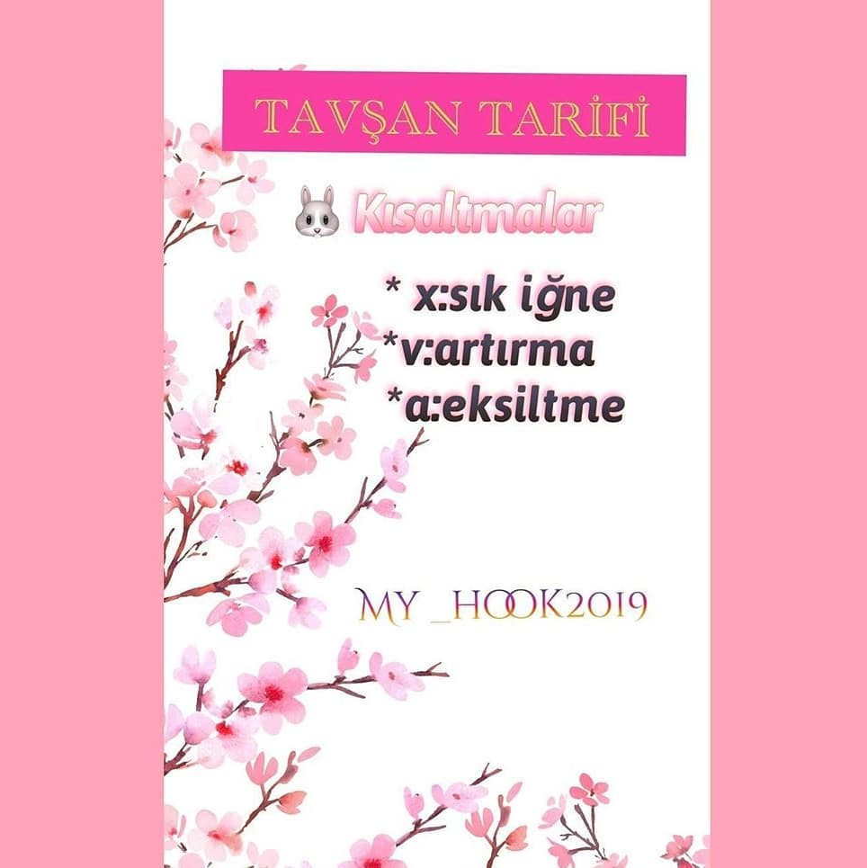 Sevimli Örgü Tavşan Şeması