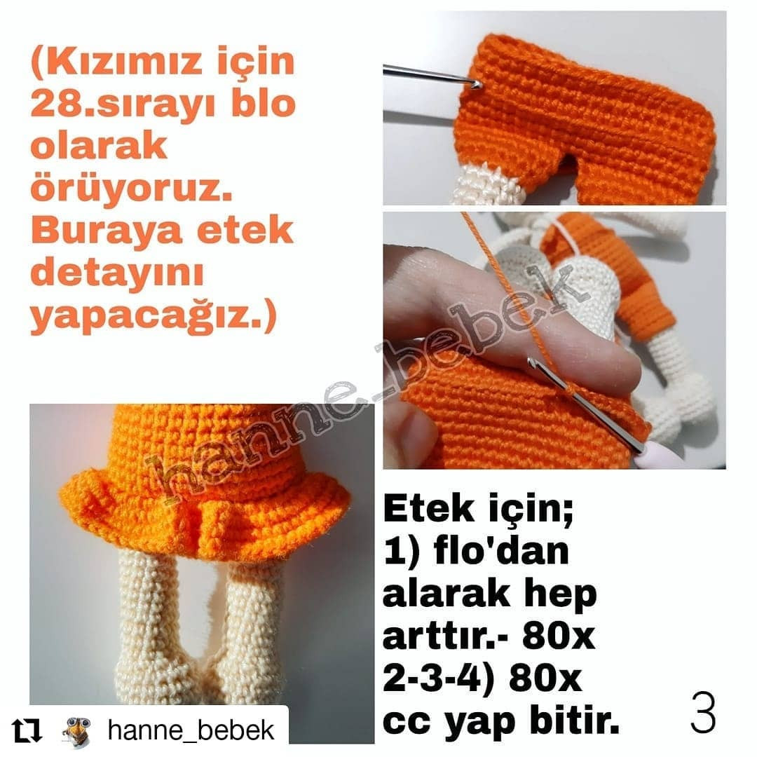 Sevimli Portakal Bebekler: Ücretsiz Tığ İşi Şeması