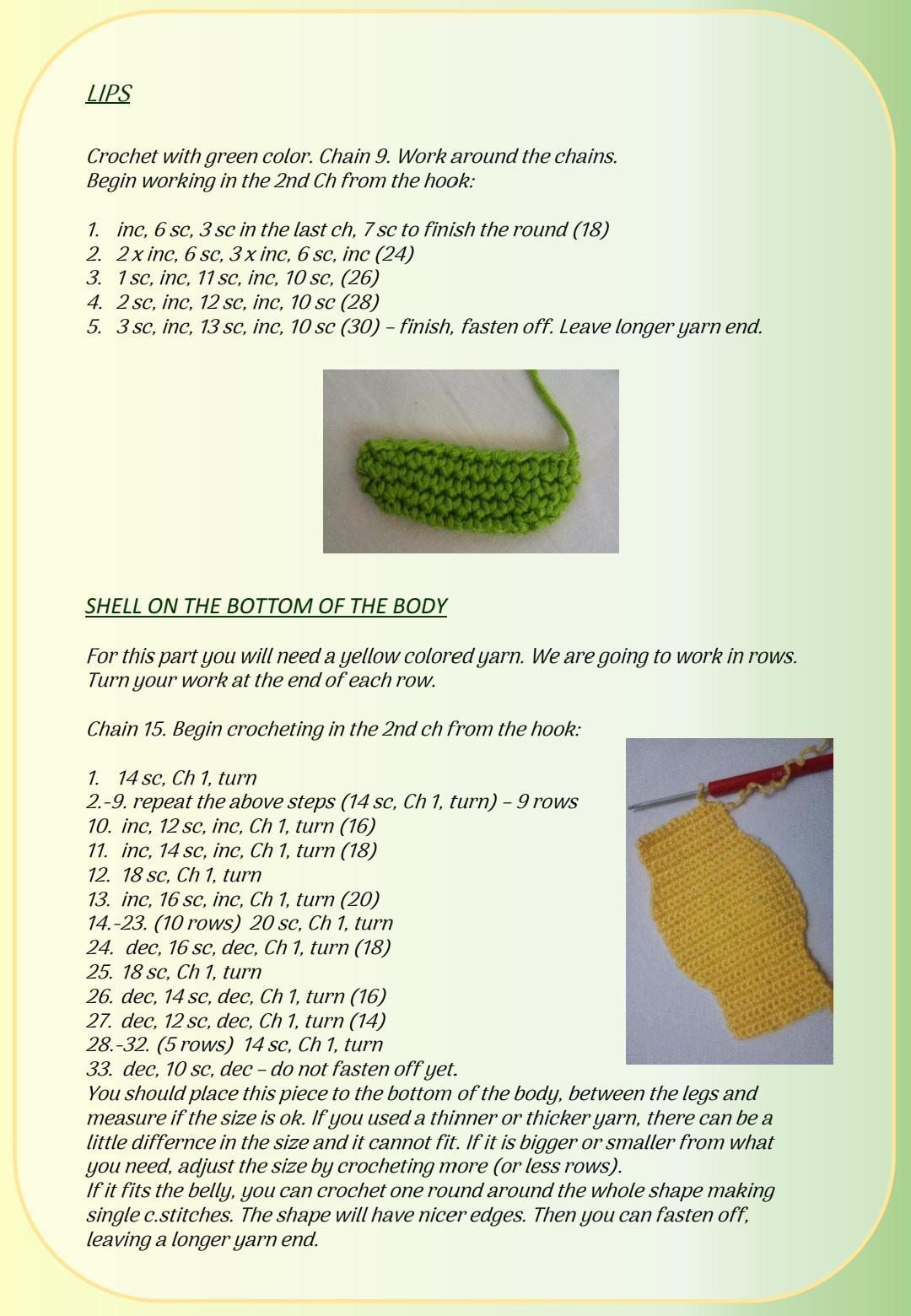 Shelly the Turtle Crochet Pattern