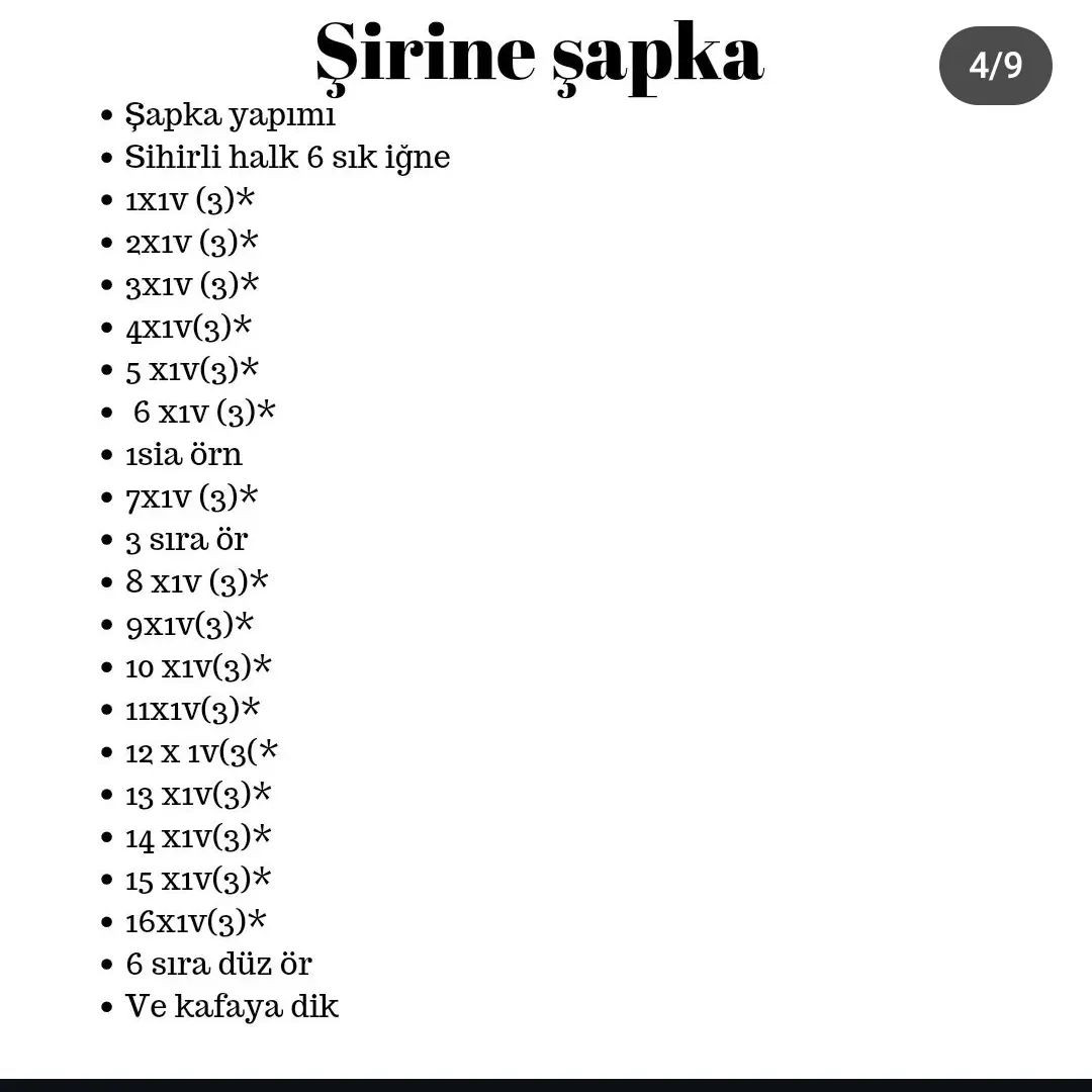 Şirin Amigurumi Tığ İşi Tarifi
