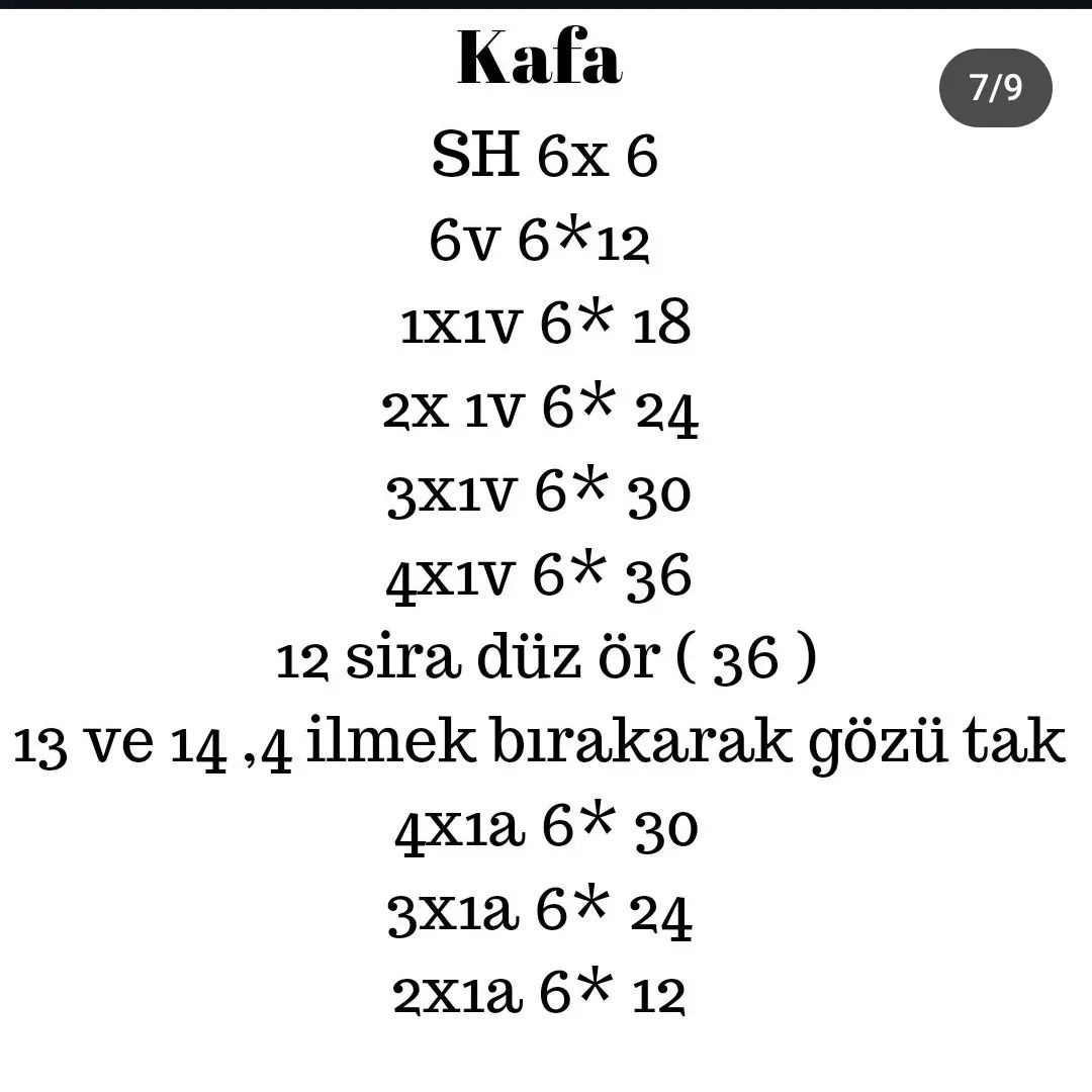 Şirin Amigurumi Tığ İşi Tarifi