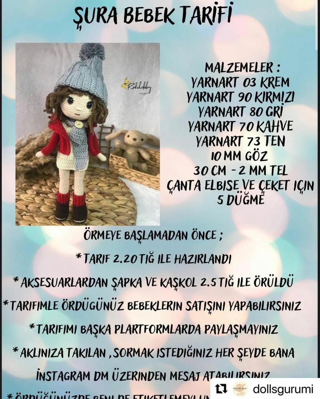 Şirin Bebek Örgü Şeması Ücretsiz
