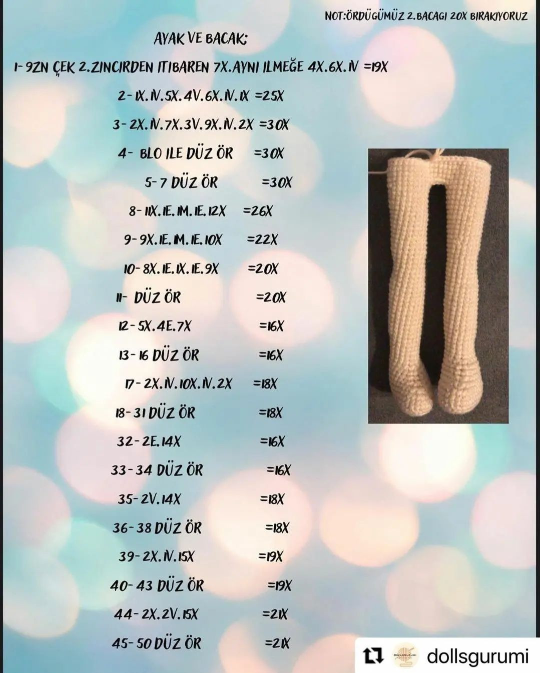 Şirin Bebek Örgü Şeması Ücretsiz