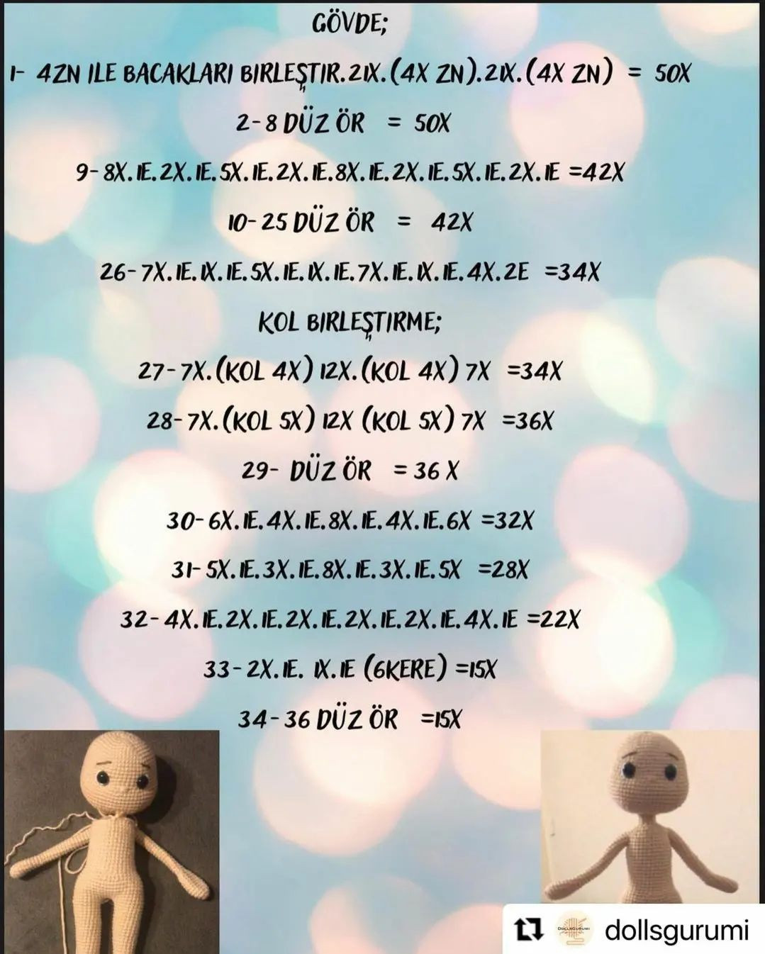 Şirin Bebek Örgü Şeması Ücretsiz