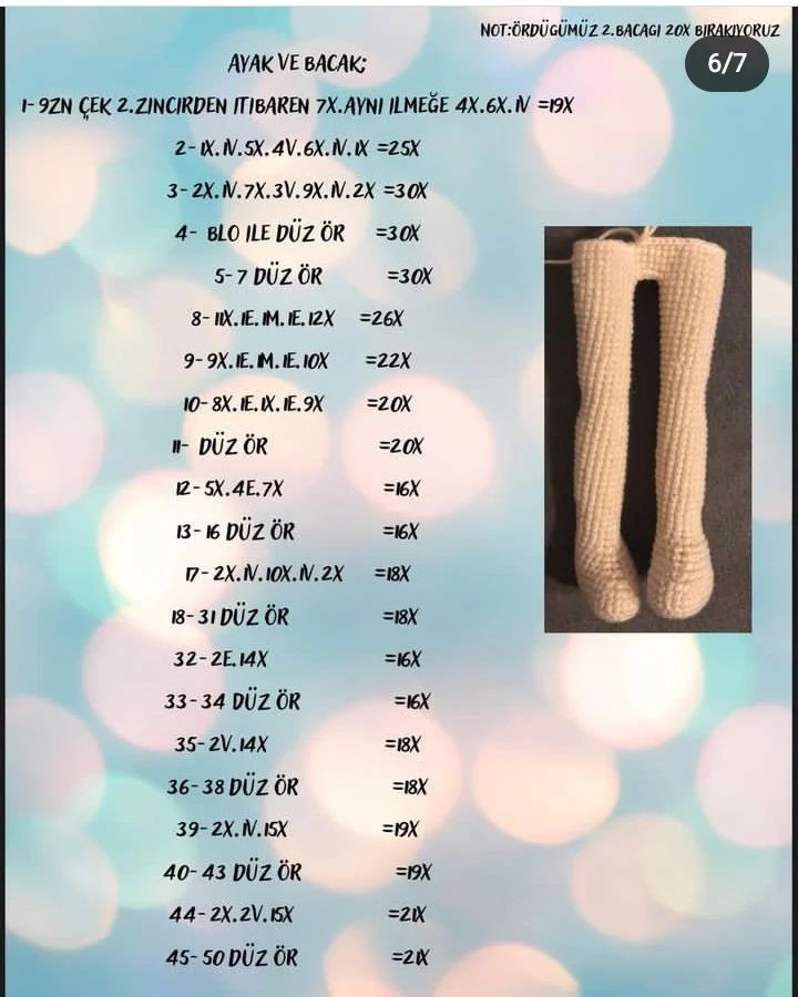 Şirin Bebek Örgü Şeması Ücretsiz