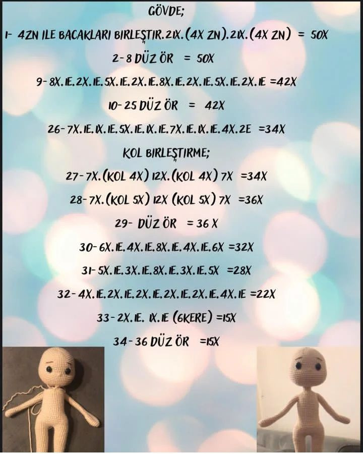 Şirin Bebek Örgü Şeması Ücretsiz