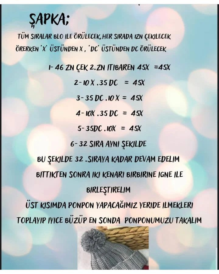 Şirin Bebek Örgü Şeması Ücretsiz