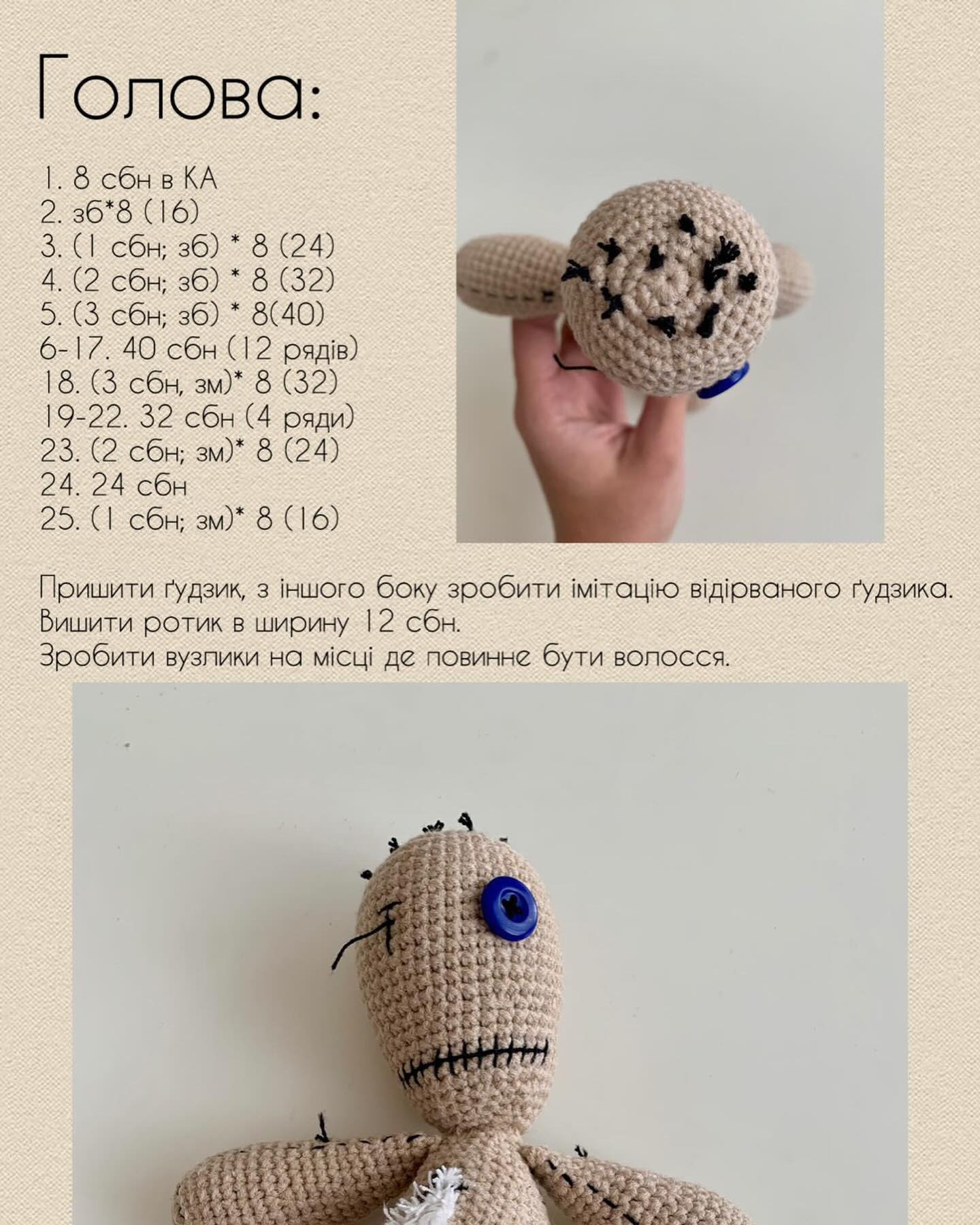 Схема гачком ляльки «Korn Issues Doll»