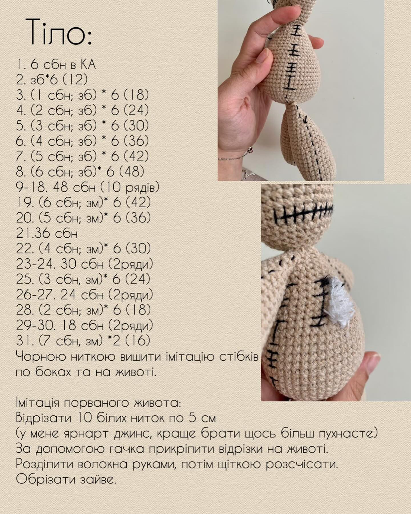 Схема гачком ляльки «Korn Issues Doll»