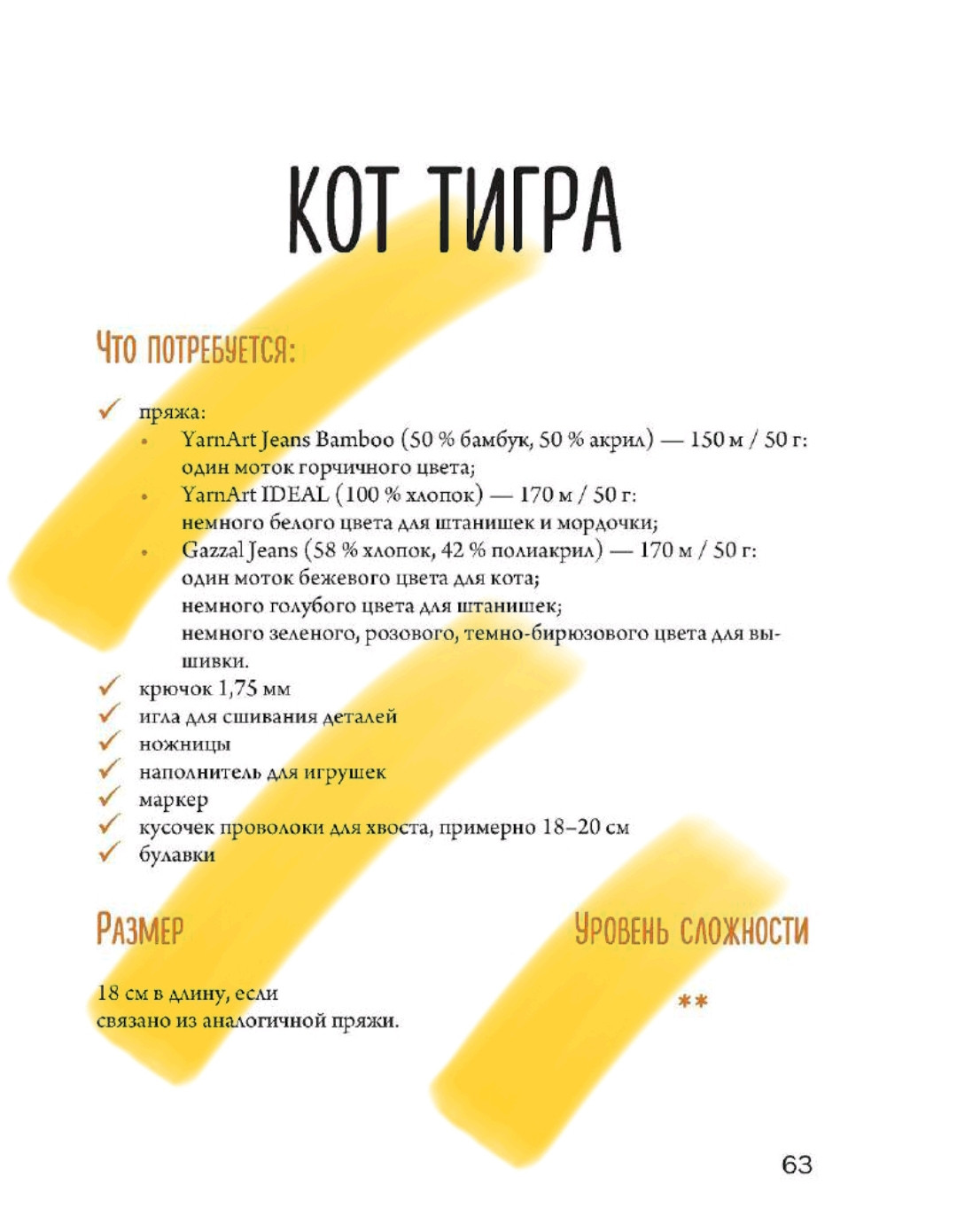 Схема вязания крючком милого кота