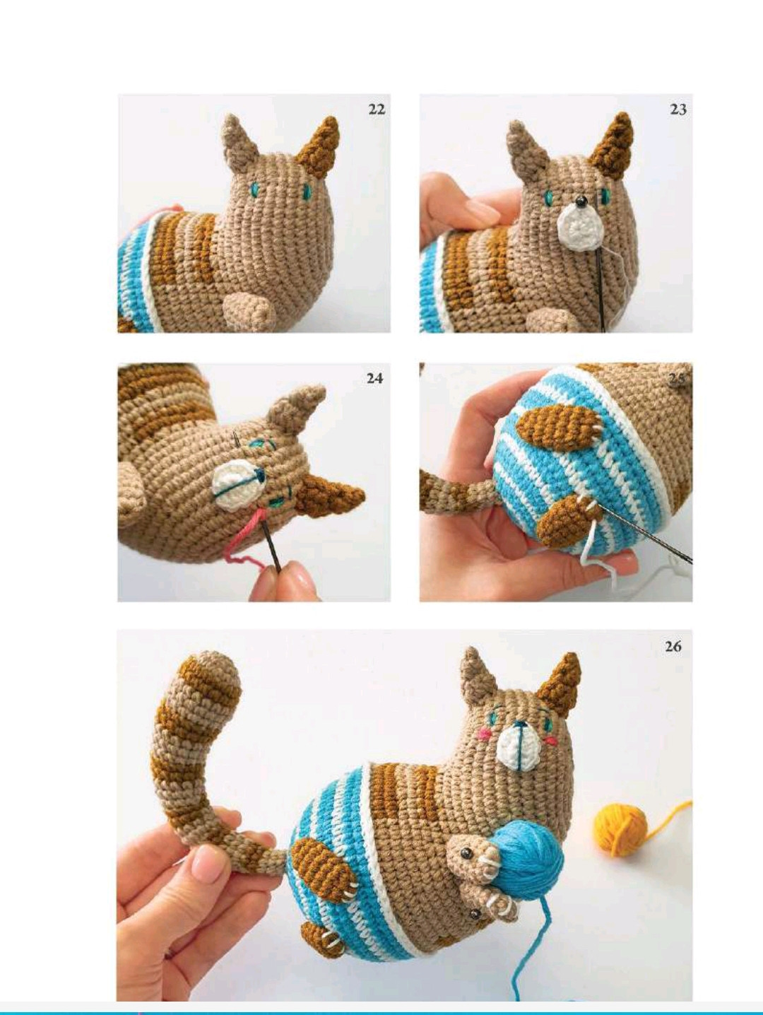 Схема вязания крючком милого кота