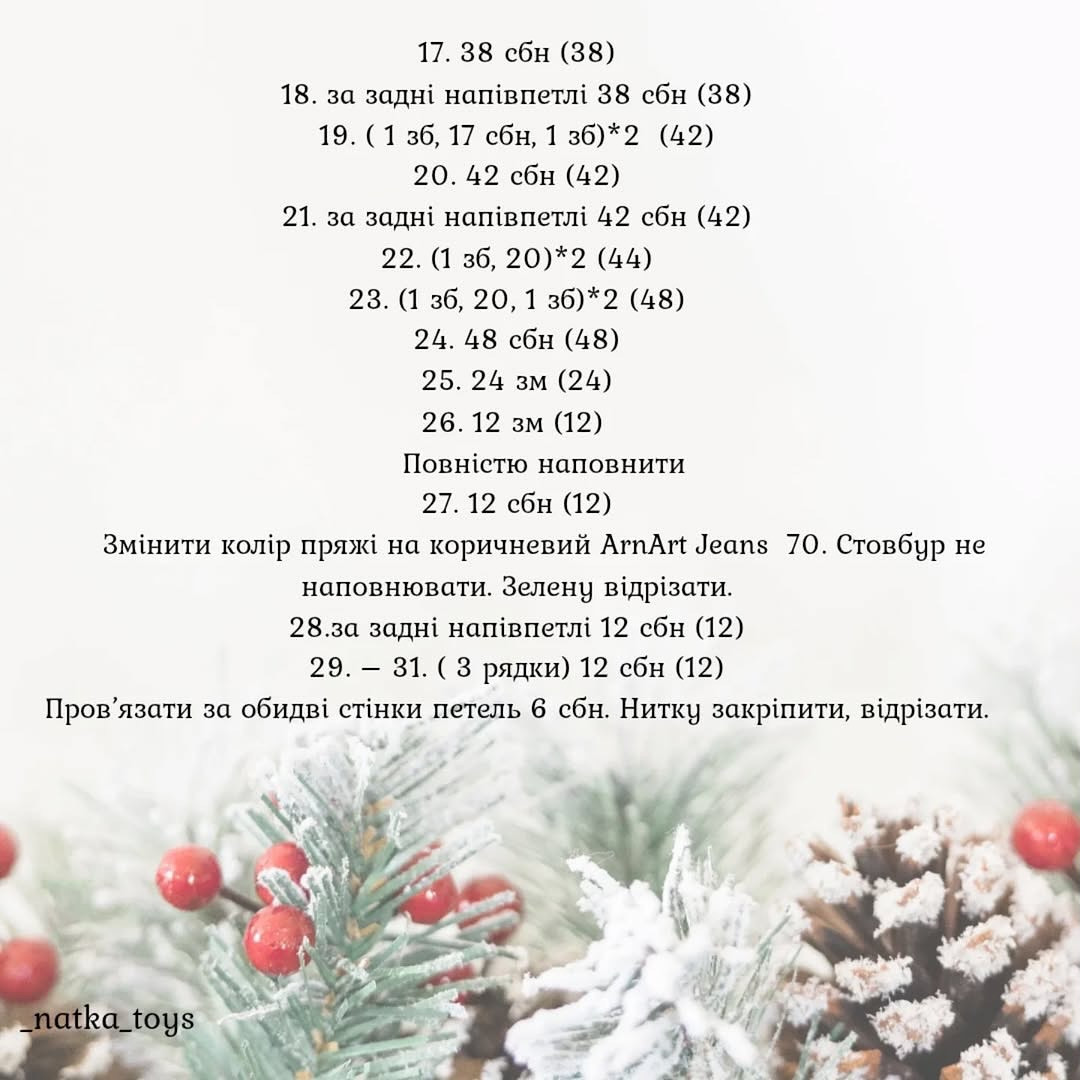 Схема вязания новогодней елочки-игрушки