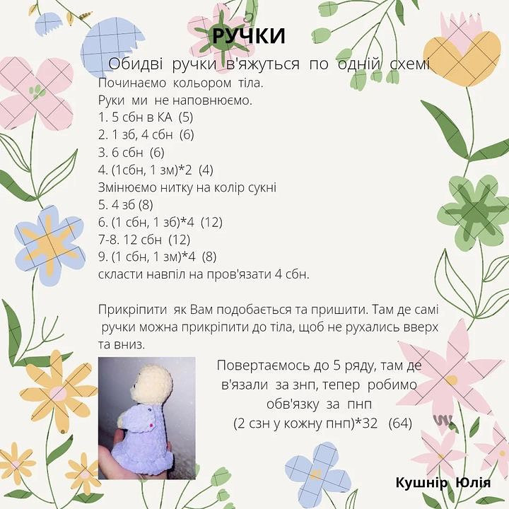 Схема в'язання чарівного янголятка.