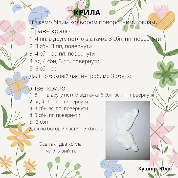 Схема в'язання чарівного янголятка.