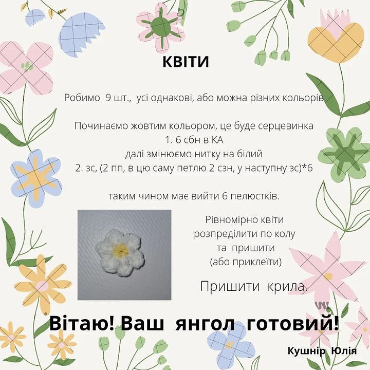 Схема в'язання чарівного янголятка.