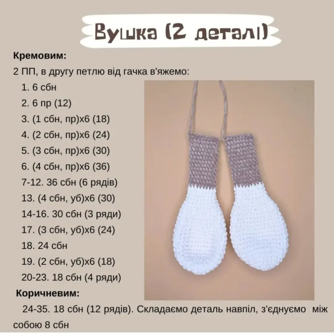 Схема в'язання гачком: милий зайчик