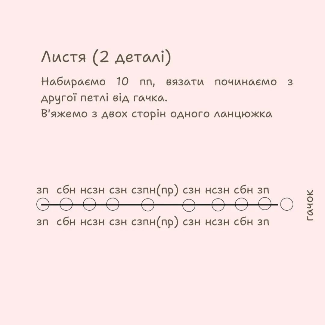 Схема в'язання гачком соняшника в горщику