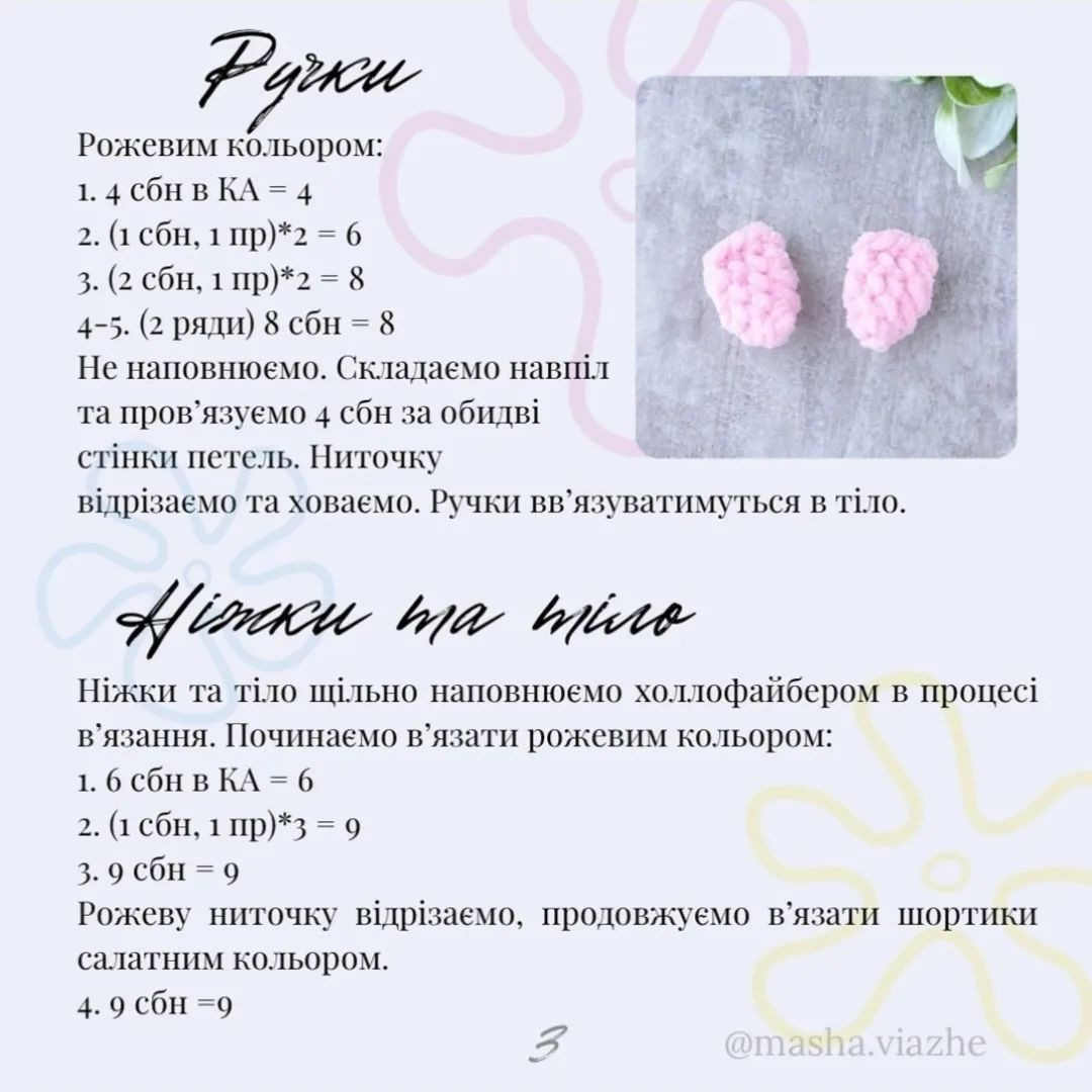 Схема в'язання героїв Губки Боба