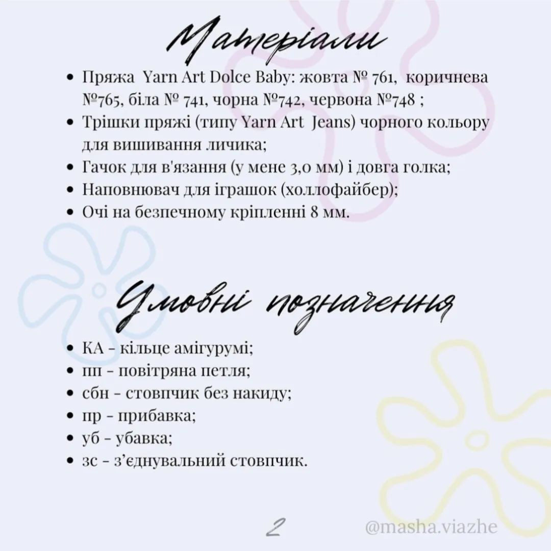 Схема в'язання героїв Губки Боба