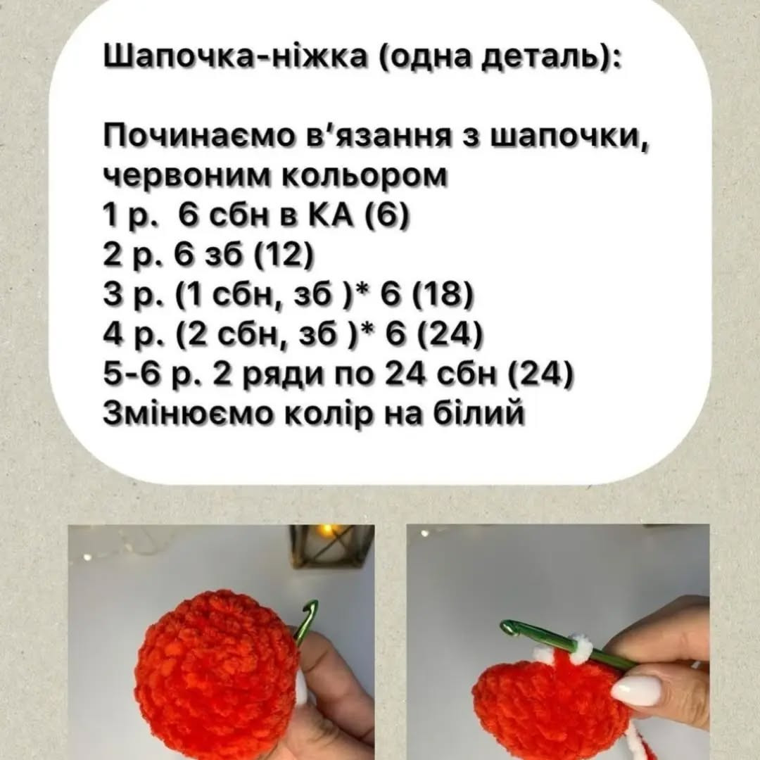 Схема в'язання гриба гачком: милий та простий проект
