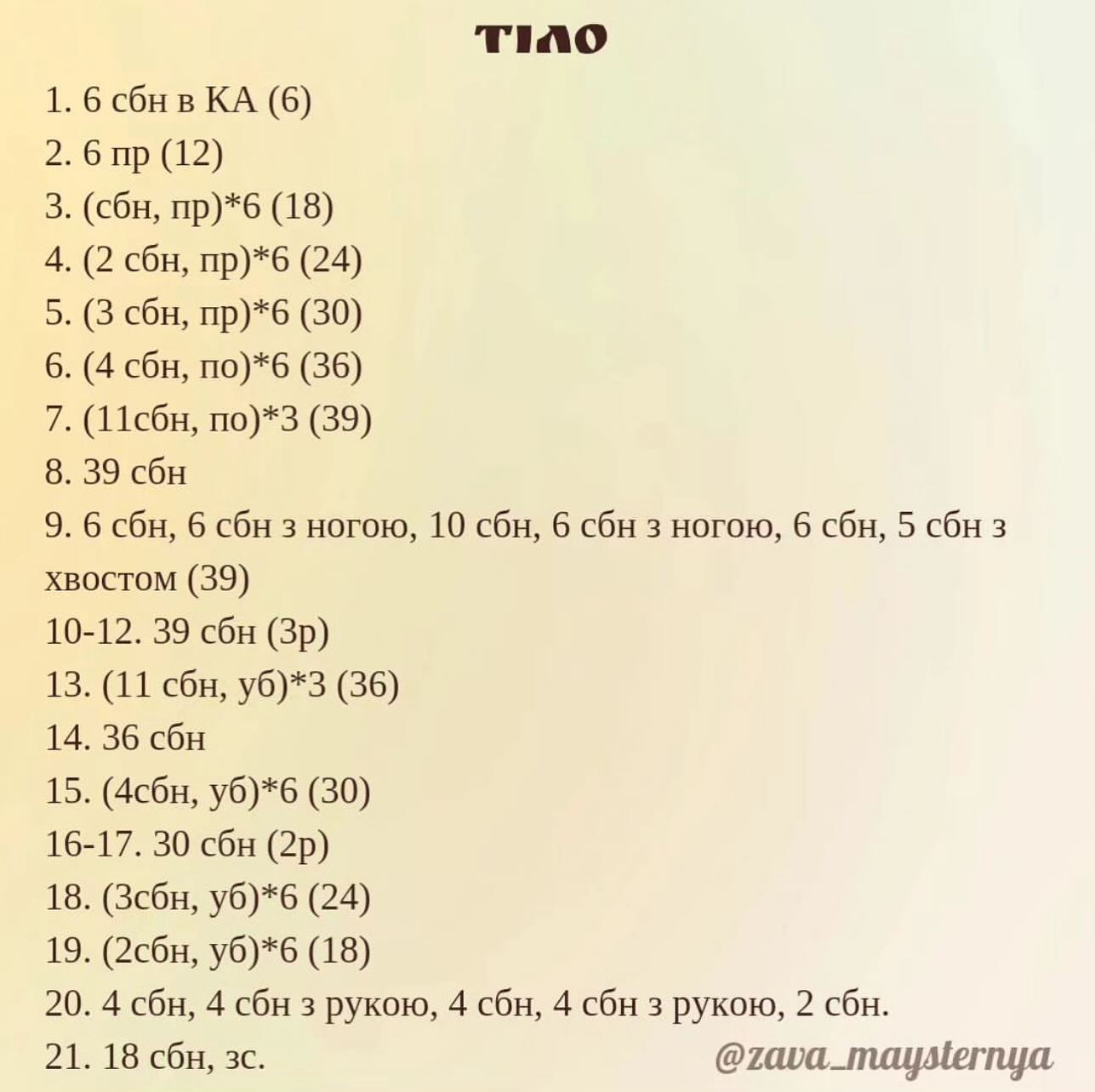 Схема в'язання левенят: опис та фото.