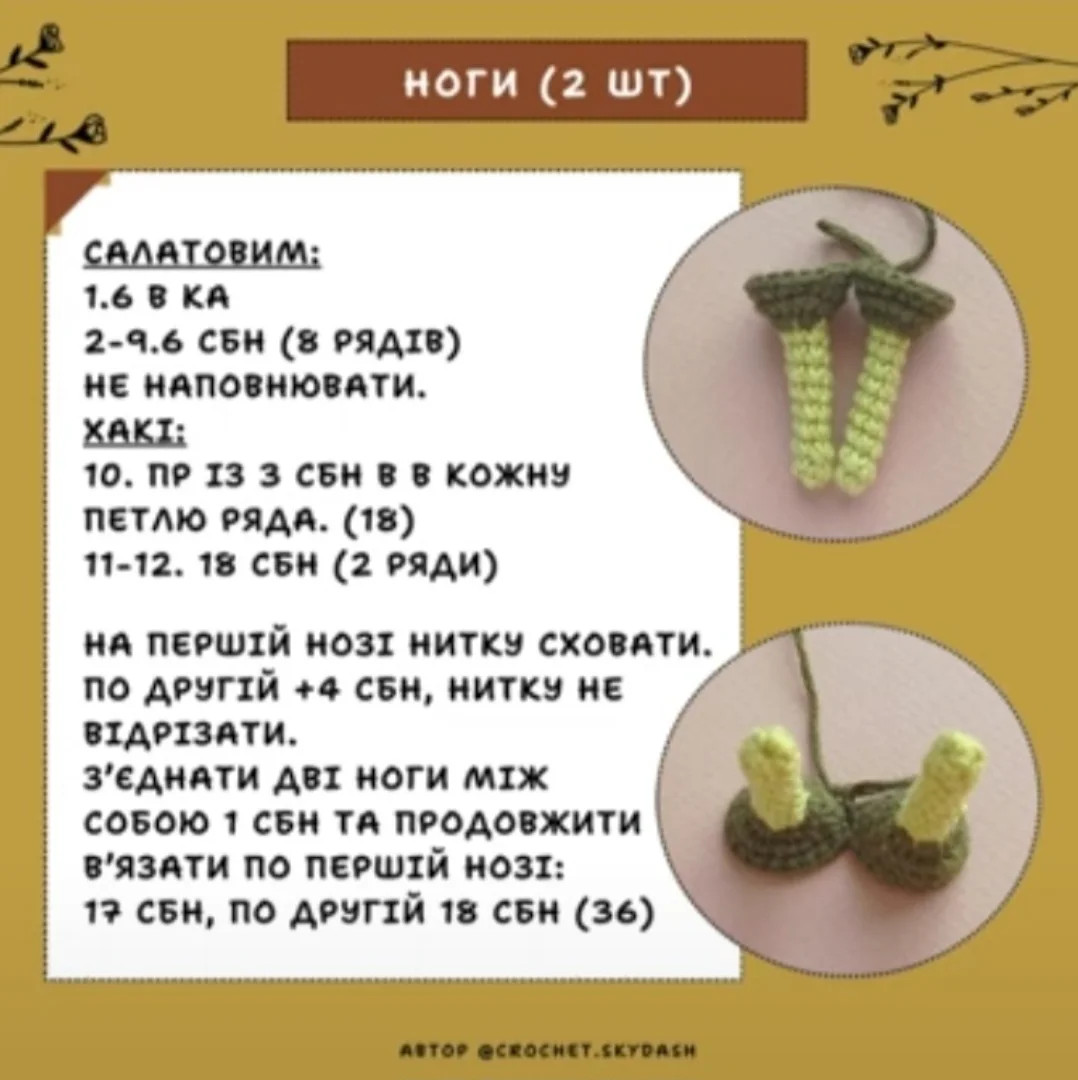 Схема в’язання милих іграшкових жабенят