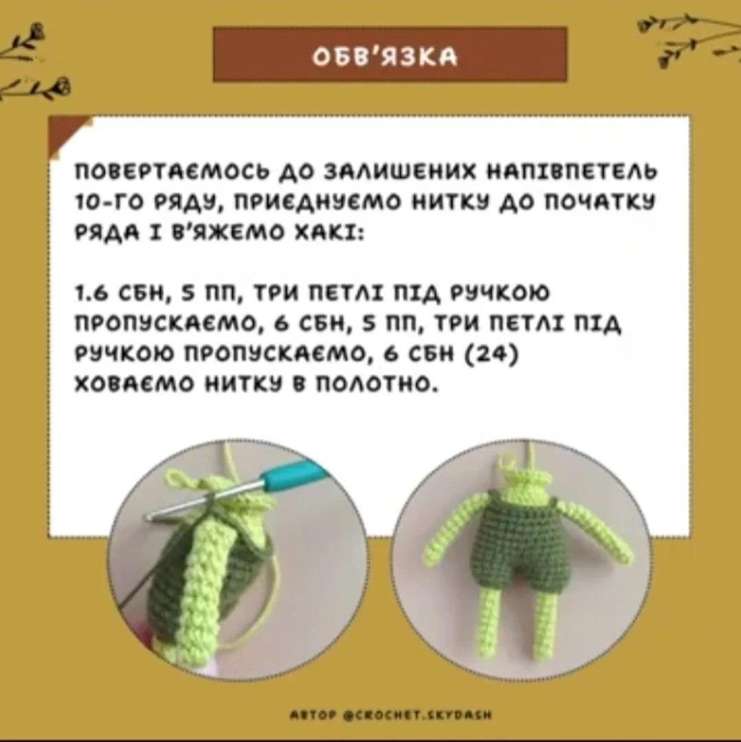 Схема в’язання милих іграшкових жабенят