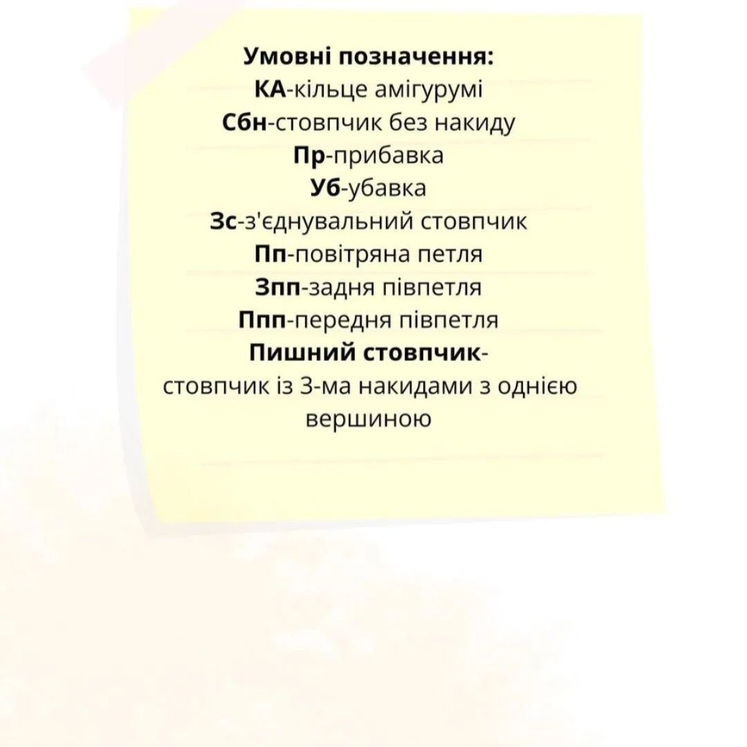 Схема в'язання мініатюрної ляльки