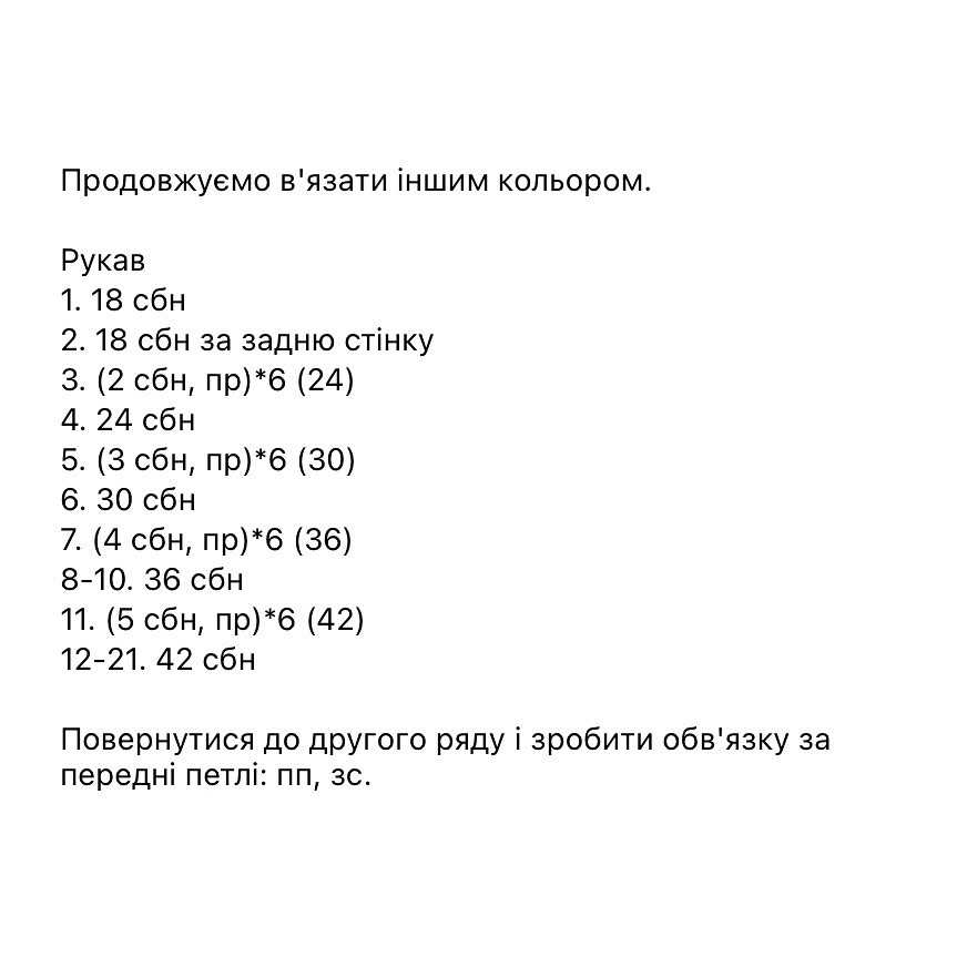 Схема в'язання пальчиків: детальний опис.