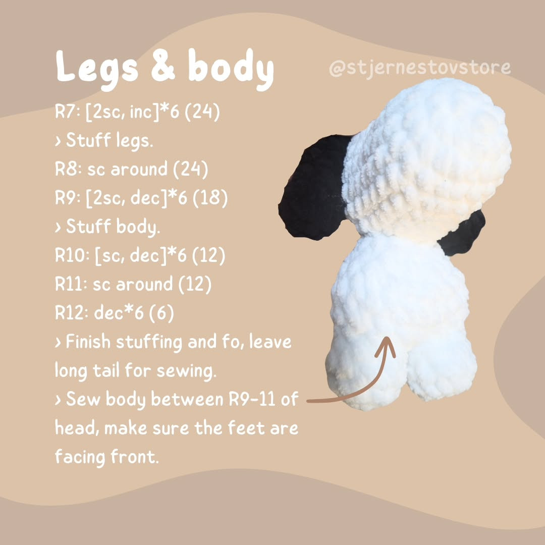 Snoopy amigurumi: patrón gratis