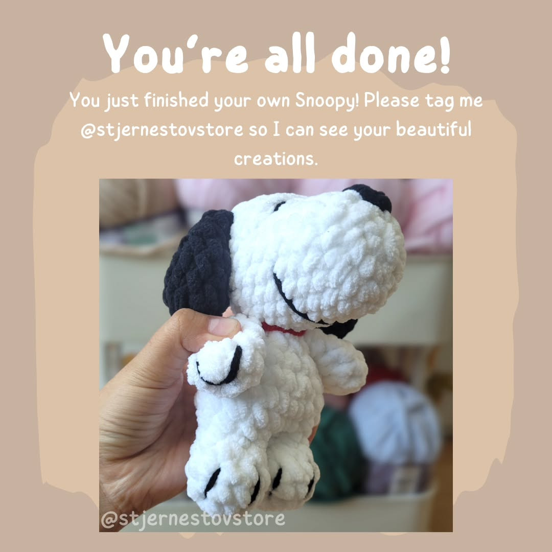 Snoopy amigurumi: patrón gratis