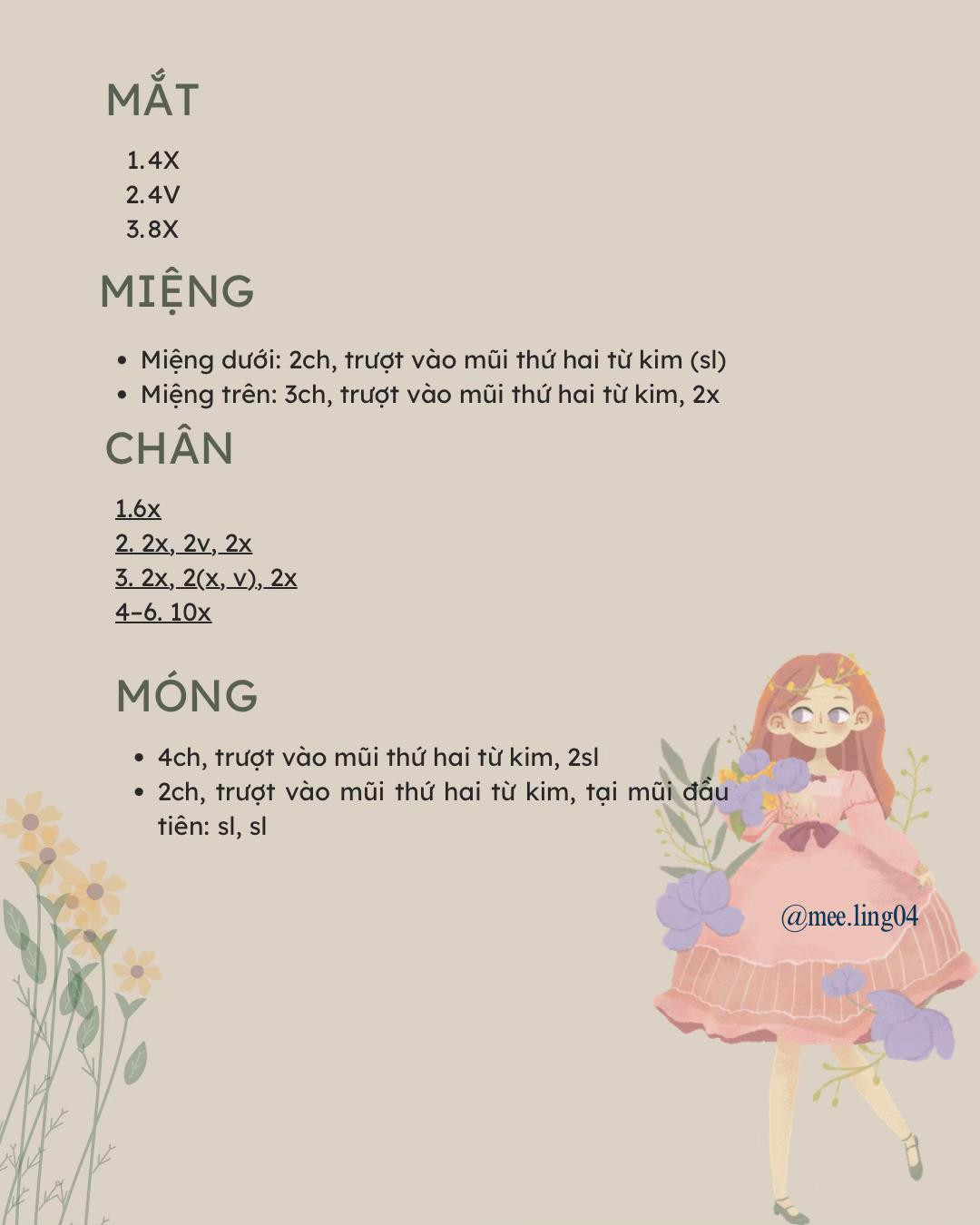 Sơ đồ móc gà bé đáng yêu