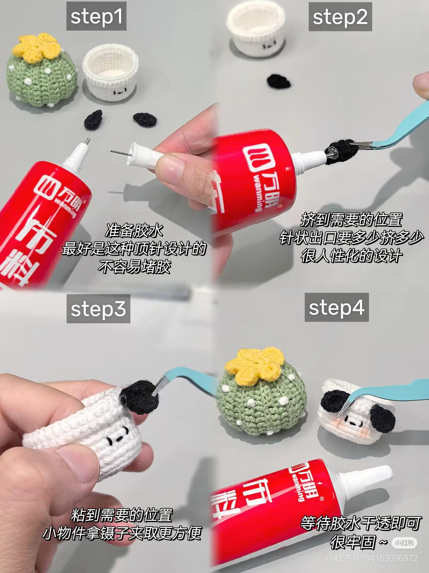 Sơ đồ móc len chậu cây xương rồng dễ thương