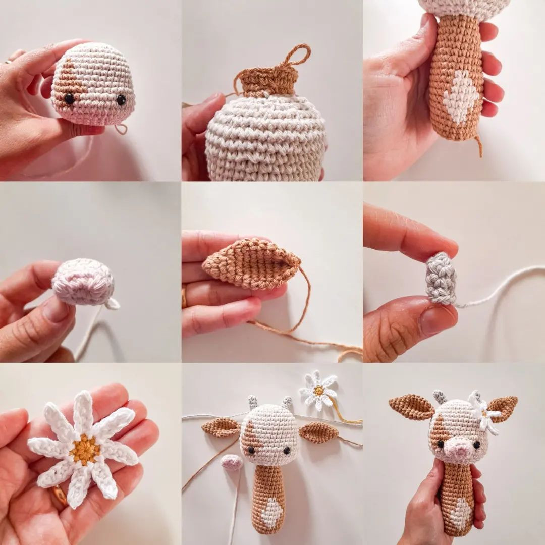Sonajero Vaca Lucía: Patrón de Crochet Gratis
