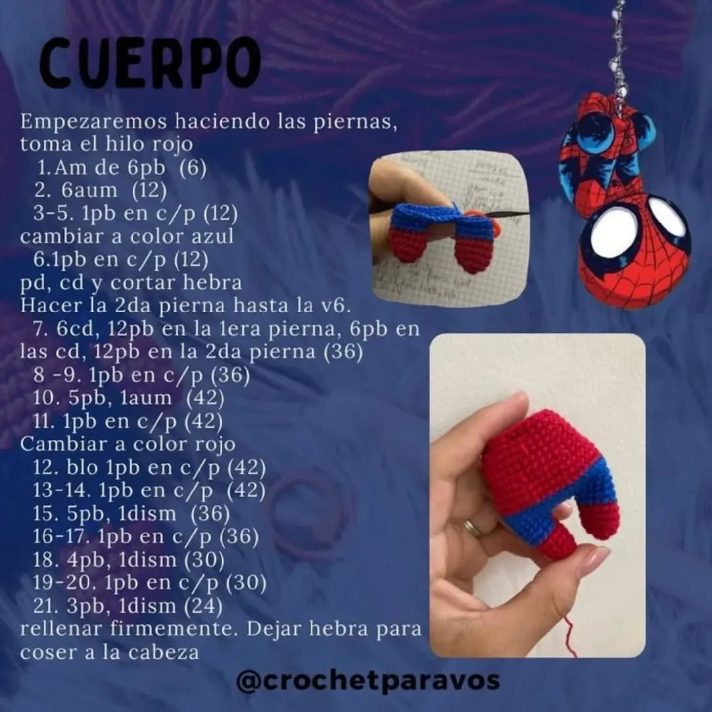 Spiderman Amigurumi: Patrón Gratis