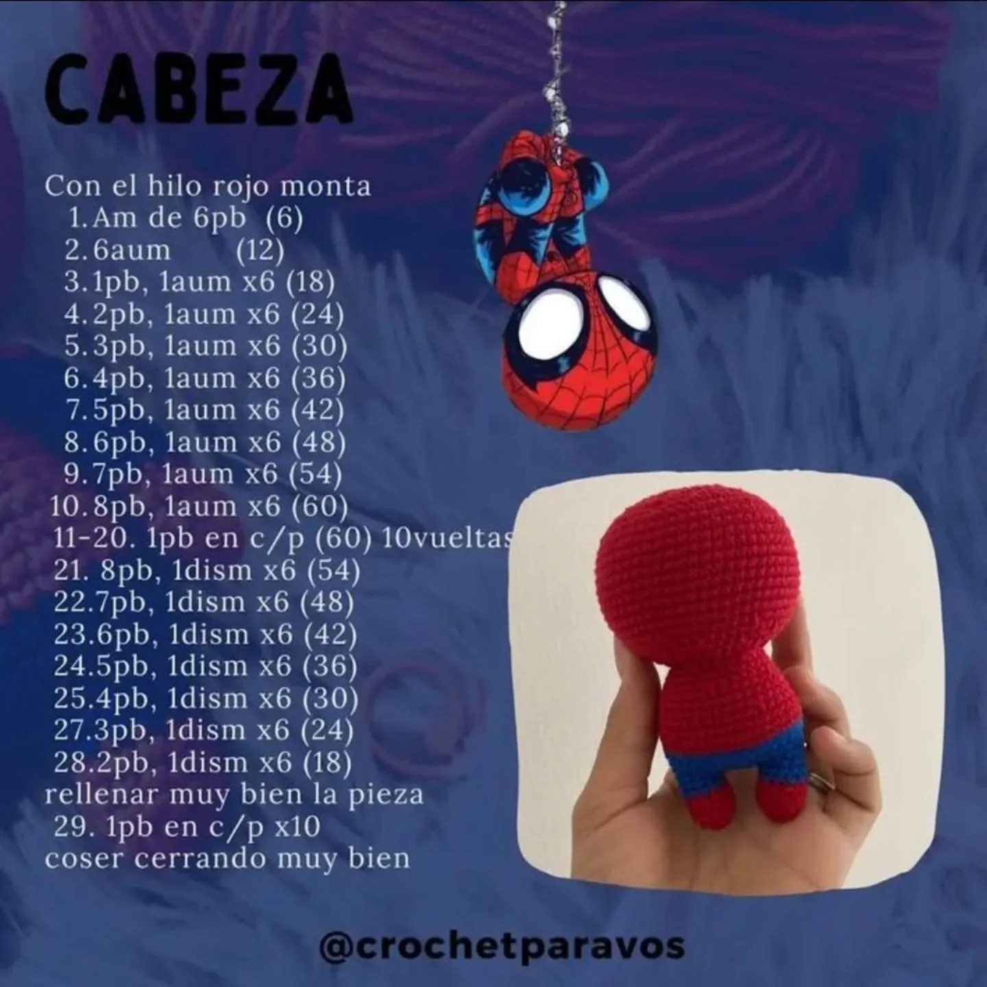 Spiderman Amigurumi: Patrón Gratis