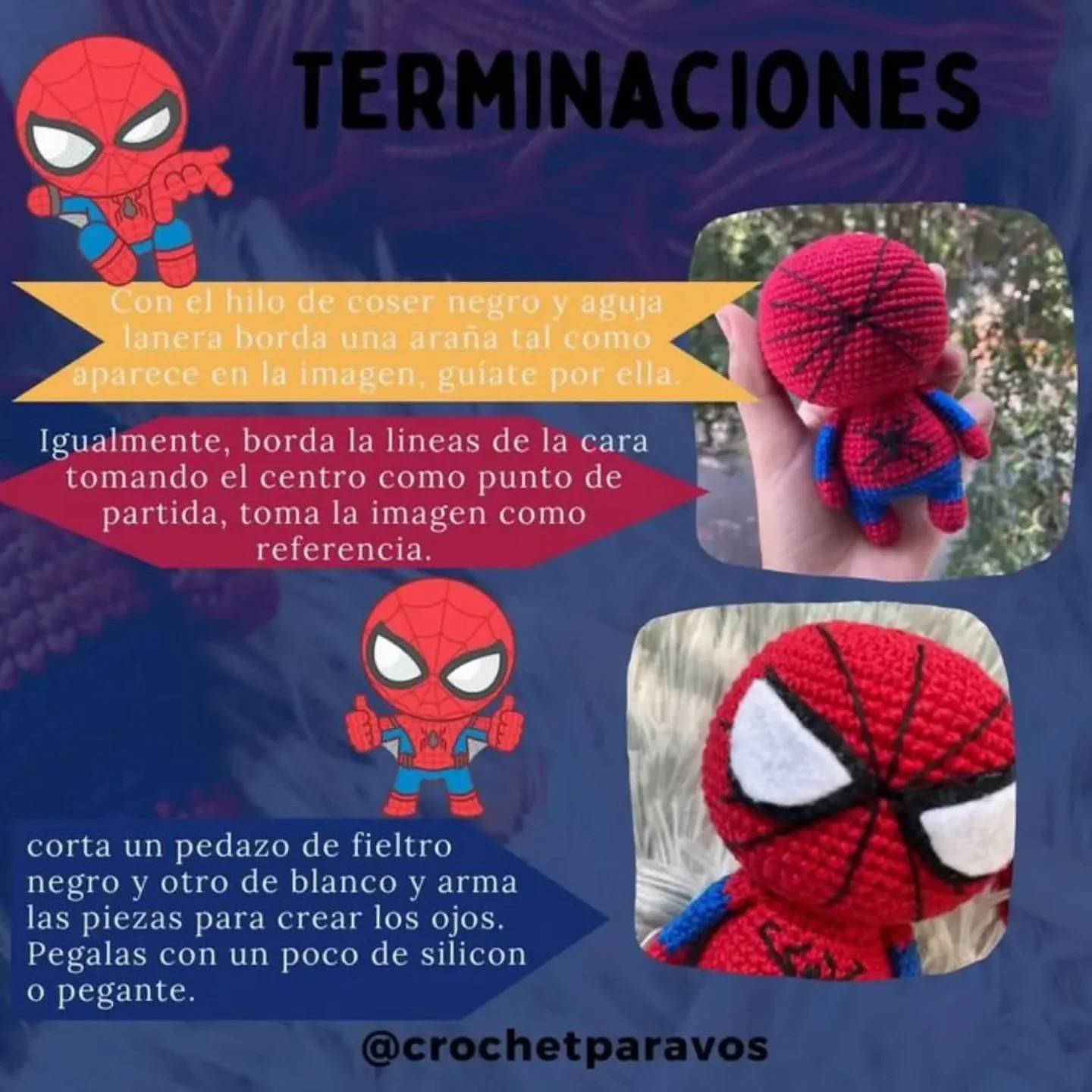 Spiderman Amigurumi: Patrón Gratis