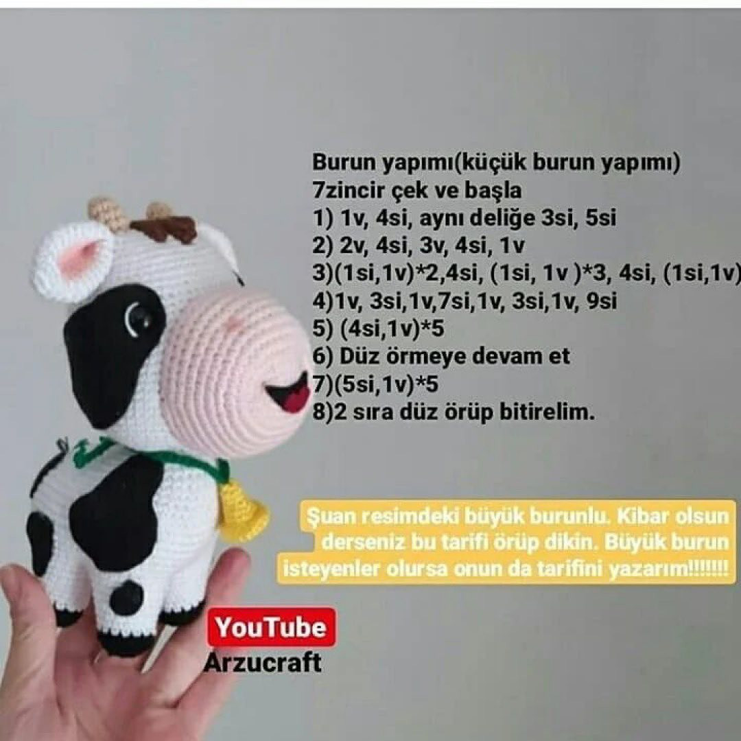 Süttaş Buzu İnek: Kafa ve Burun Yapımı Şeması