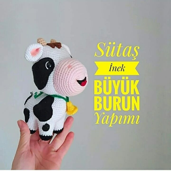 Süttaş İnek Büyük Burun Amigurumi Şeması