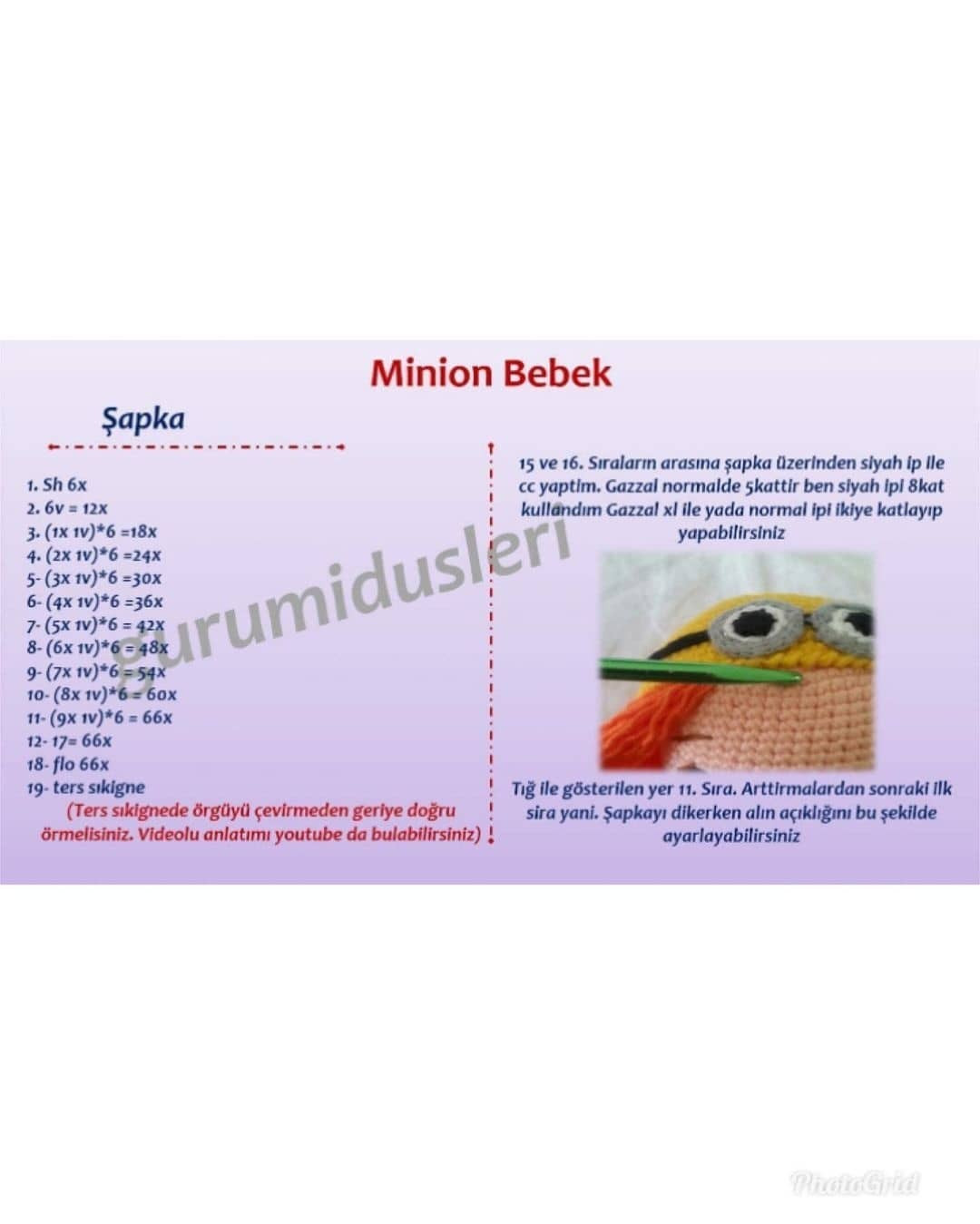 TARİF:  Amigurumi Kız Bebek Şeması